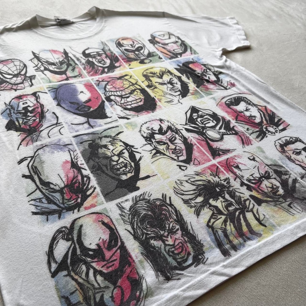 Marvel Comics Spiderman Multiple Faces Wolverine Hulk Superhero Authentic